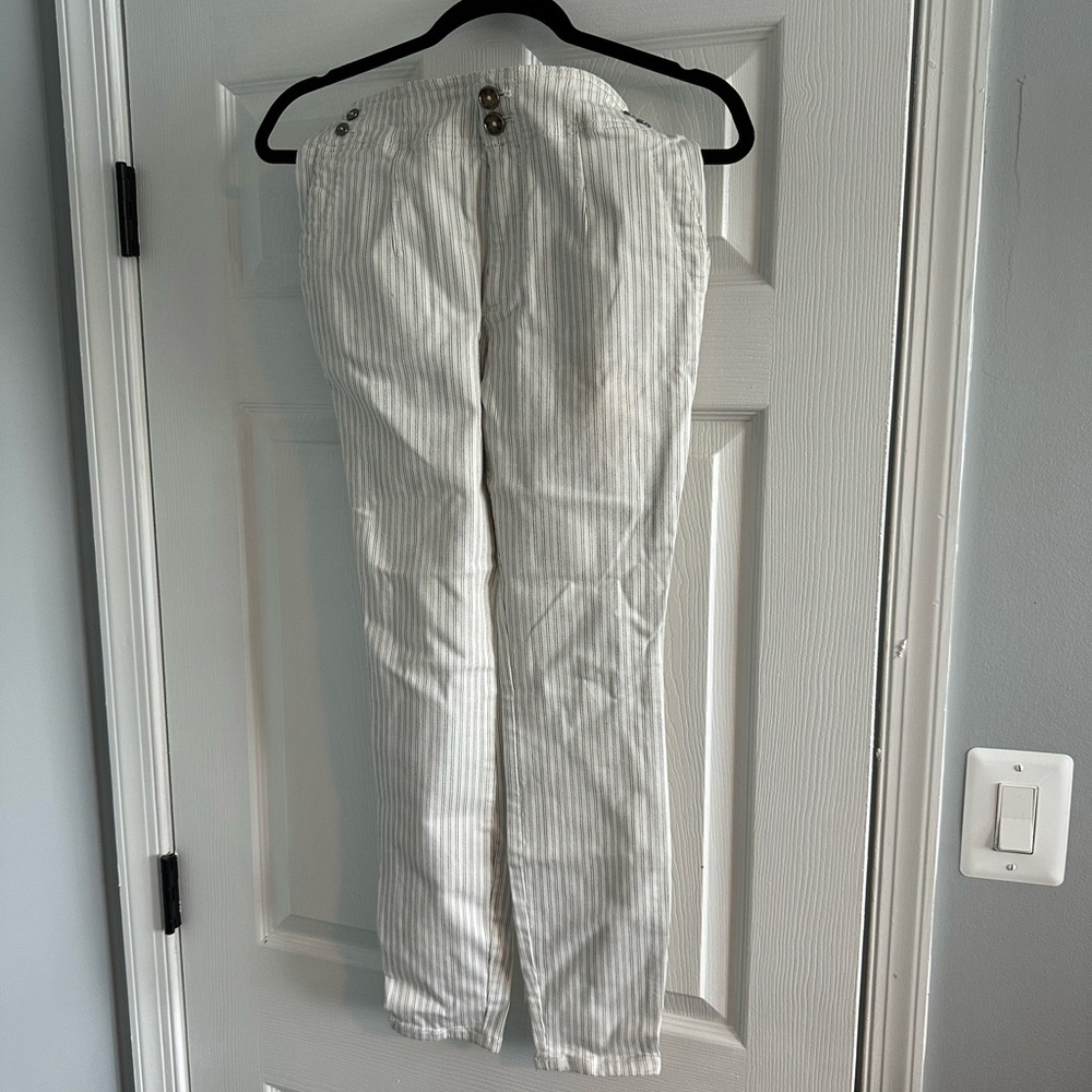 Pilcro high rise striped skinny pants